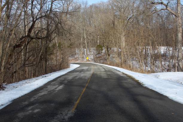 istock Winding Snowy Drive 914470484