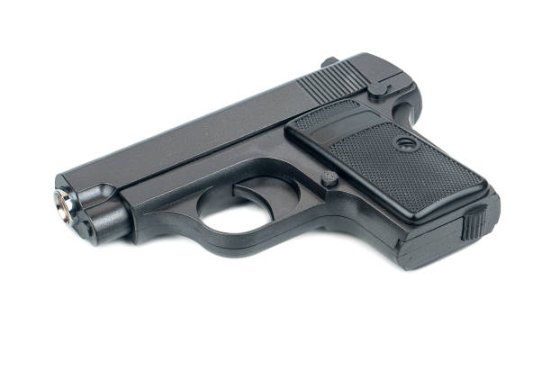 istock Metal toy gun 914473616