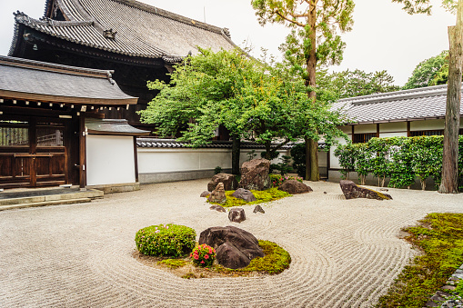 Traditional Japanese Temple In Kyoto