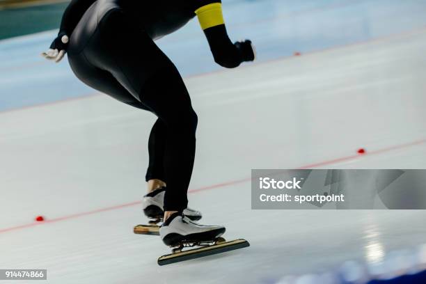 Men Athlete Speed Skater In Iceskating Stock Photo - Download Image Now - Speed Skating, Ice, Indoors