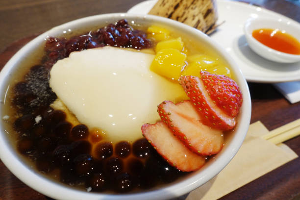 Taiwan dessert soft bean curd, or known as \