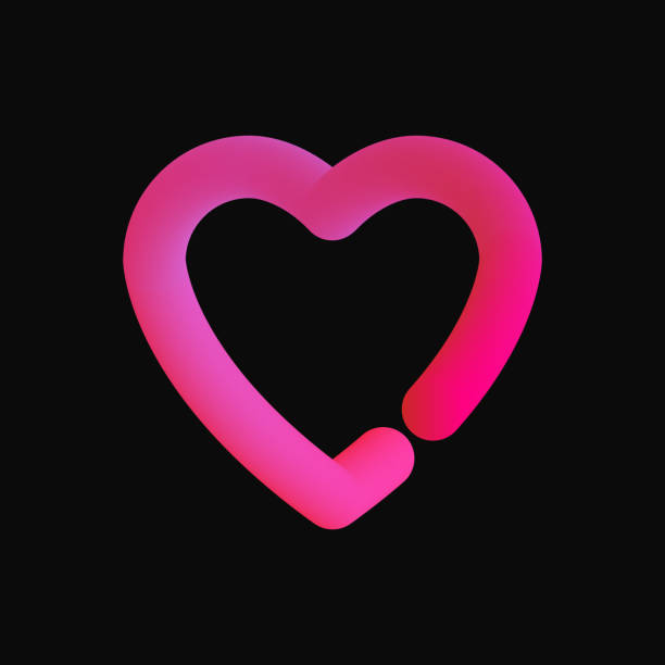 istock Vector realistic isolated fluid design heart for decoration and covering on the black background. Concept of Happy Valentine's Day. 914485472