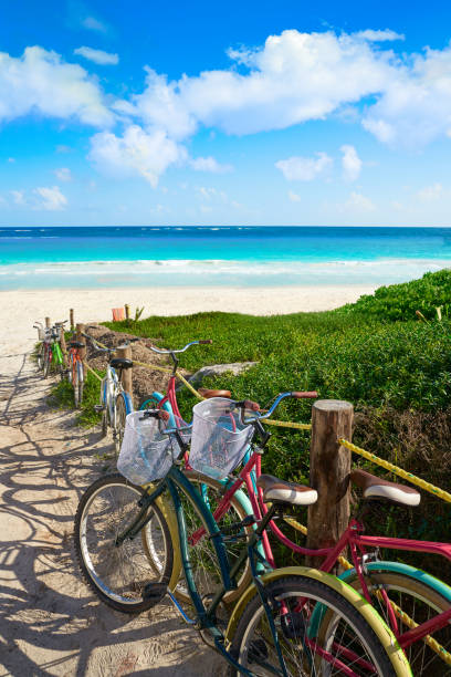 istock Tulum Caribbean beach bicycles Riviera Maya 914489994