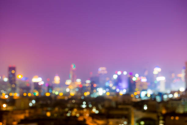 istock Blurred Bangkok city light background 914494688