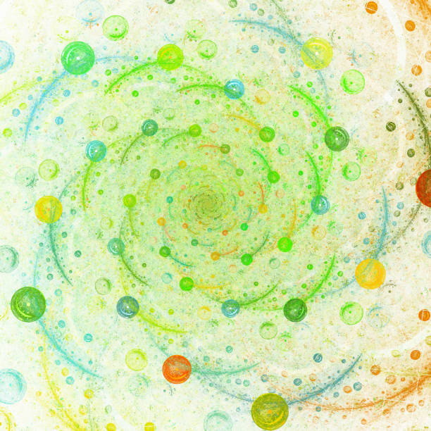Birth of universe. Rotation bubble galaxy. 3D surreal illustration. Sacred geometry. Mysterious psychedelic relaxation pattern. Fractal abstract texture. Digital artwork graphic astrology magic