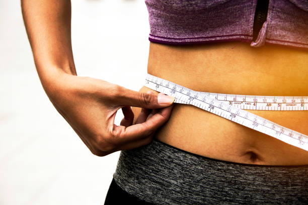 istock Beautiful Waist measurement close up. 914497552