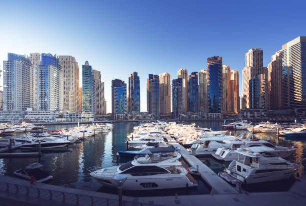 istock Dubai Marina at sunset, United Arab Emirates 914500866