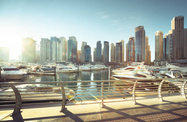 istock Dubai Marina at sunset, United Arab Emirates 914500868