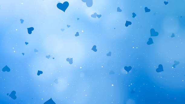 Blue Valentines Day Abstract Background stock photo