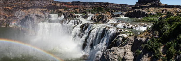 미국에서 아름 다운 쇼 폭포 폭포 - shoshone falls 뉴스 사진 이미지