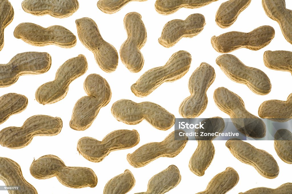peanut group isolated on white  Above Stock Photo