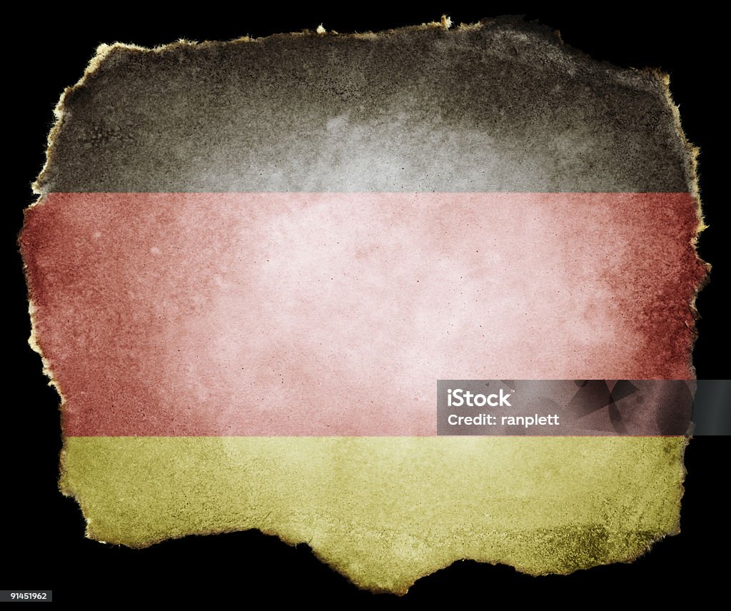 Немецкий флаг на Torn Paper (Обтравк�а; XXL - Стоковые фото Антиквариат роялти-фри