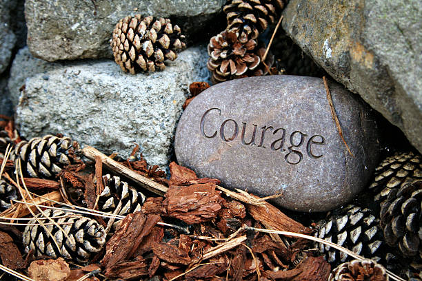 Rock of Courage stock photo