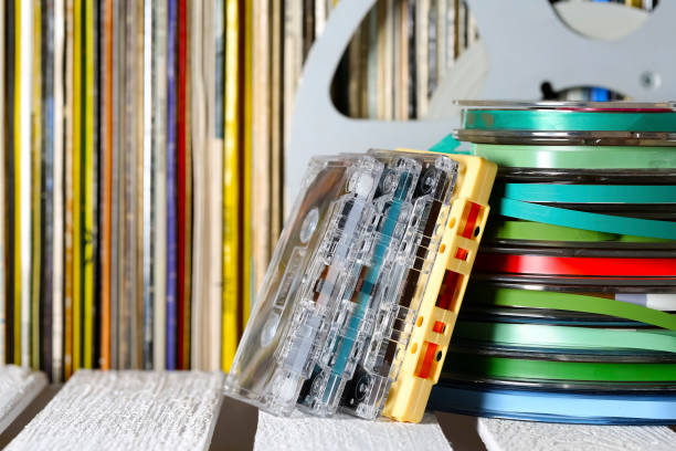 istock Stacked magnetic tapes 914520560