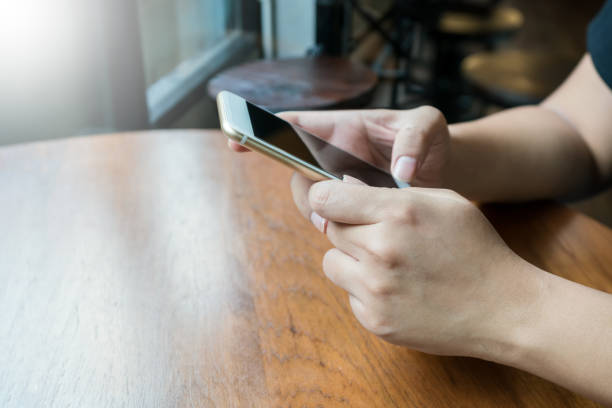istock woman hand using smartphone for mobile transaction or shopping online. (fintech, financial and technology concept) 914523090