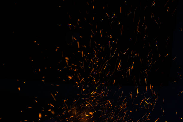 istock The flames of darkness float in the air.Fire charcoal. 914526764