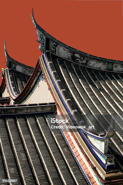 Photo libre de droit de Temple Chinois Sur Le Toit banque d'images et plus d'images libres de droit de Antique - Antique, Architecture, Art pictural