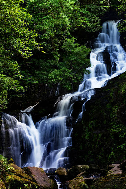 Beautiful waterfall. stock photo