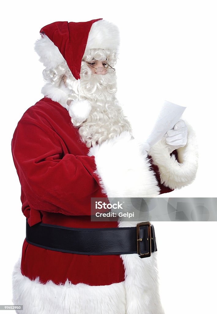 Santa Claus lire des lettres - Photo de Adulte libre de droits