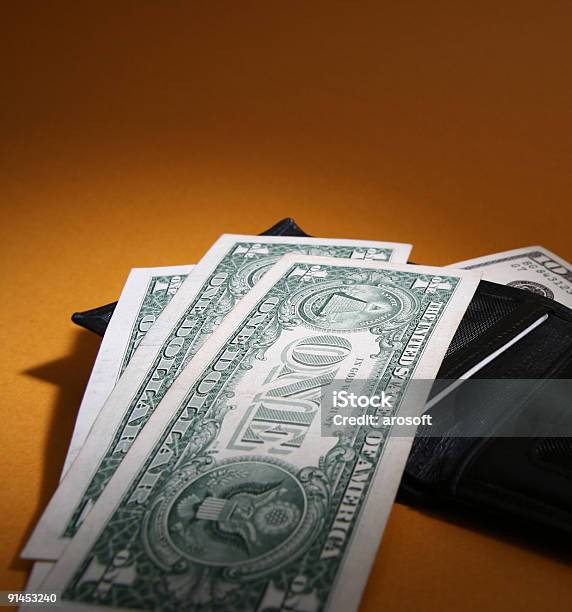 Black Leather Wallet Stock Photo - Download Image Now - Allowance, Currency, Cut Out