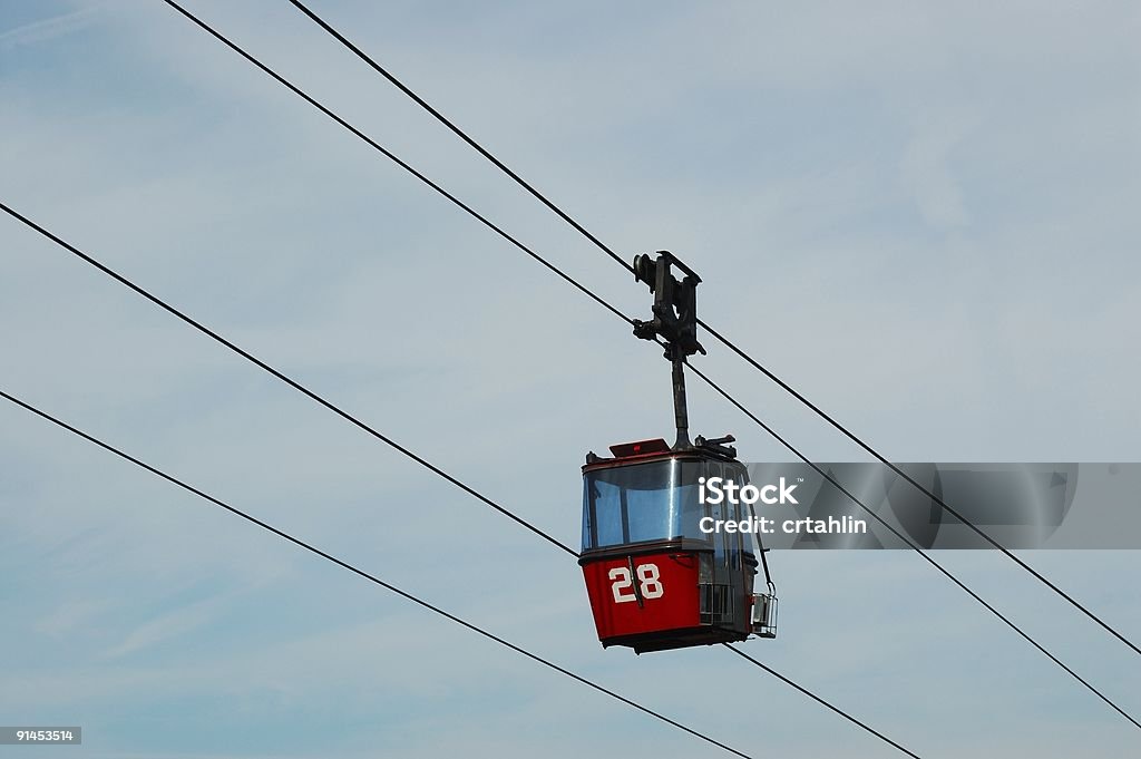 Gondel Nummer 28 am Skilift - Lizenzfrei Farbbild Stock-Foto