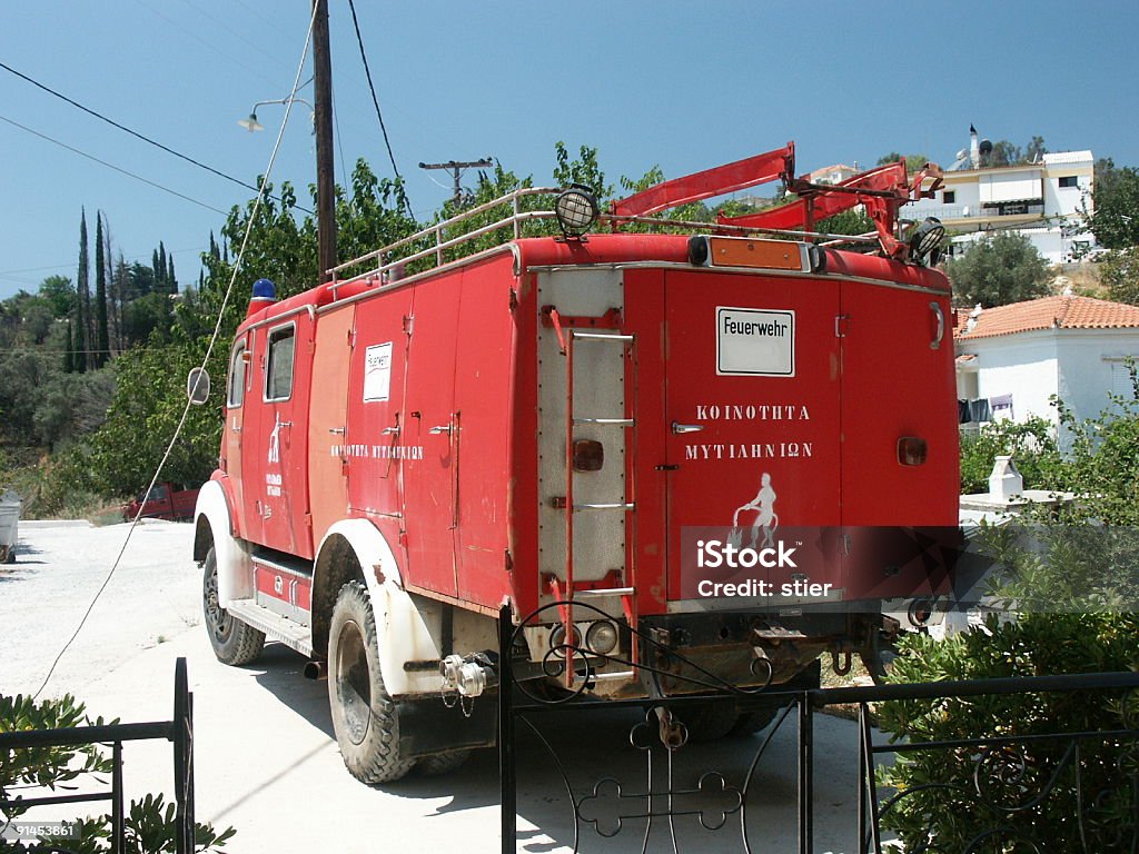 Feuerwehrauto in Griechenland - Lizenzfrei Alt Stock-Foto