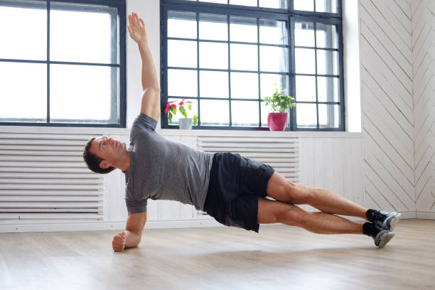 istock Middle age man doing fitness workouts. 914538746
