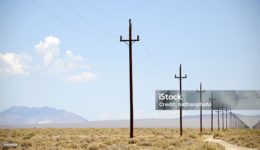 Desert Telegraph Stangen - Lizenzfrei Hitzewelle Stock-Foto