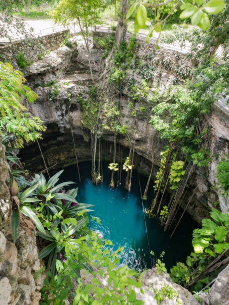 istock Cenote sink hole Oxman seen from above 914540834