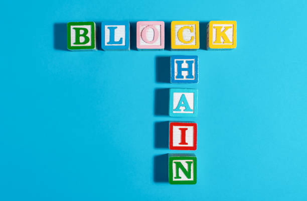 istock Blockchain concept with toy blocks 914541156