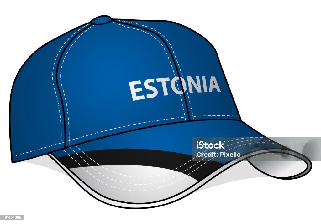 Berretto da Baseball-Estonia - Illustrazione stock royalty-free di Bandiera