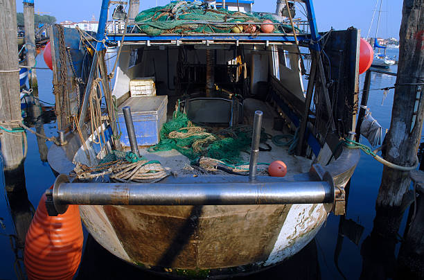 istock Fishing boat stern 91454420
