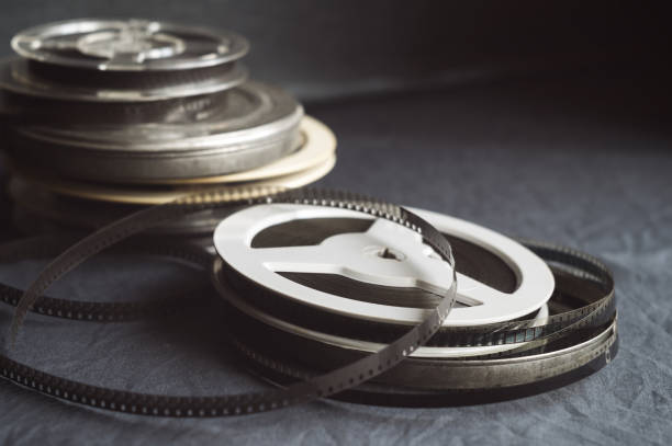 istock Old reels with black and white film 914545272