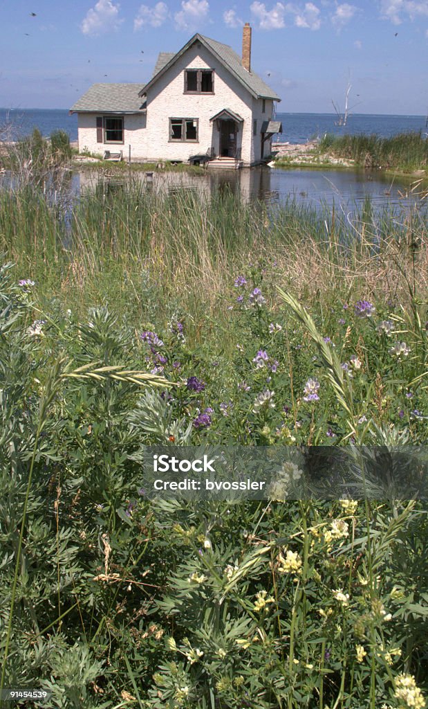 Verlassenen Haus in Wasser - Lizenzfrei North Dakota Stock-Foto