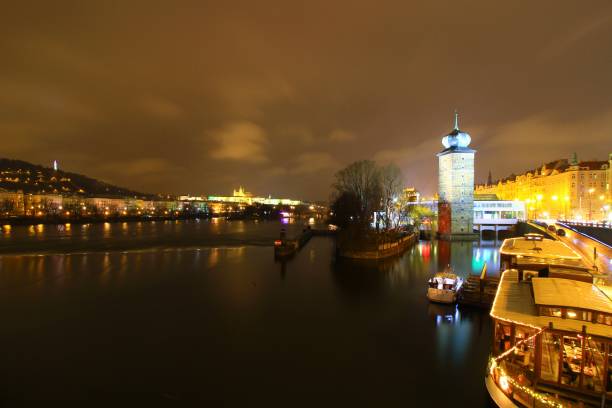 istock Night view of Manes gallery in Prague 914546056
