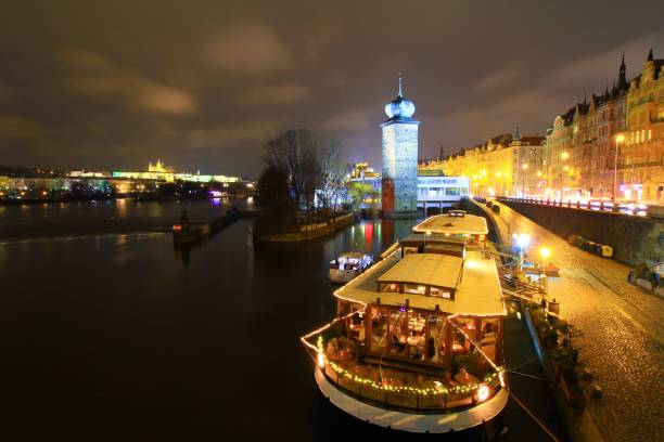 istock Night view of Manes gallery in Prague 914546060