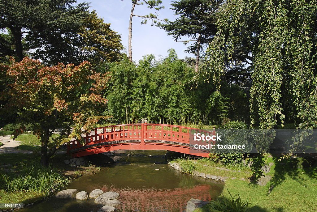 japan Garten - Lizenzfrei Fußgängerbrücke Stock-Foto