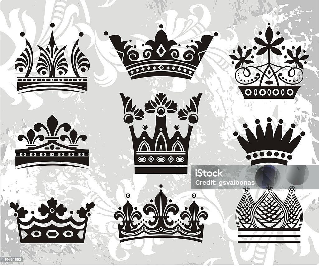 vector crowns  Art stock illustration