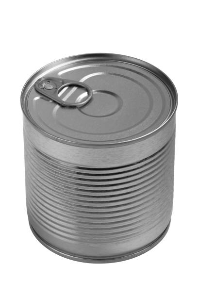istock Closed metal tin can isolated on white 914552256