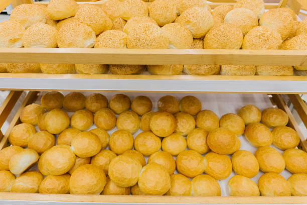 istock Focus on shelves with bread in a supermarket 914553044