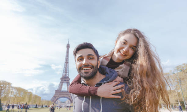 istock Happy Young Couple enjoying Paris in Summertime 914556118