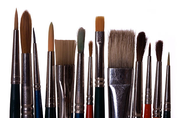 Utiliza paintbrushes - foto de stock