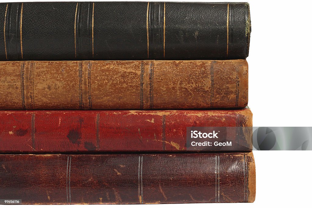 背中の 4 つの古い書籍 - 4人のロイヤリティフリーストックフォト