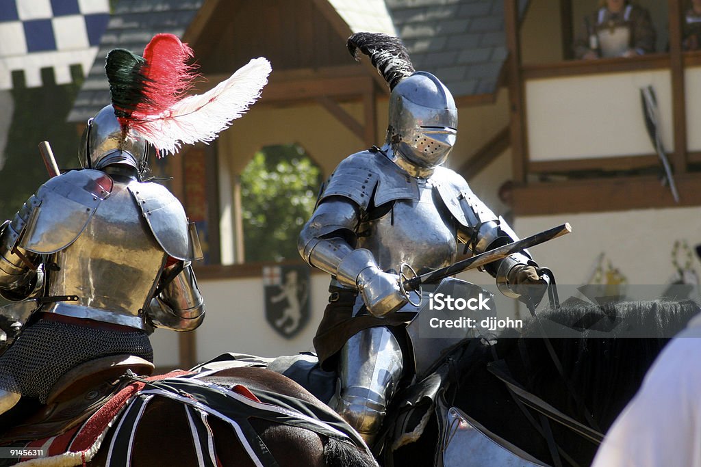 Cavaleiros em batalha - Foto de stock de Animal doméstico royalty-free