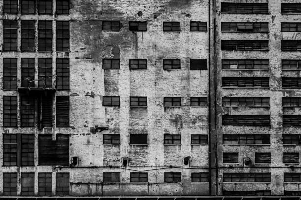 istock Gdansk shipyard, Poland. Retro style black and white. 914565376