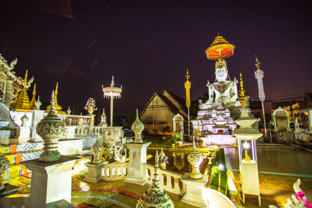 Wat Chiangrai (Chiangrai Temple), an ornate little temple at Suandok, Muang district, Lampang, Thailand