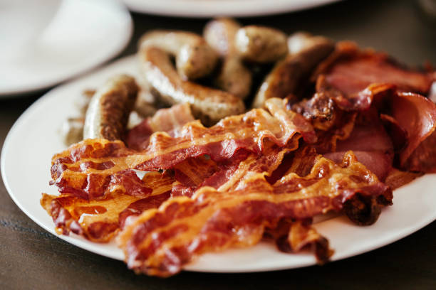 Breakfast with Bacon and Roasted Sausages