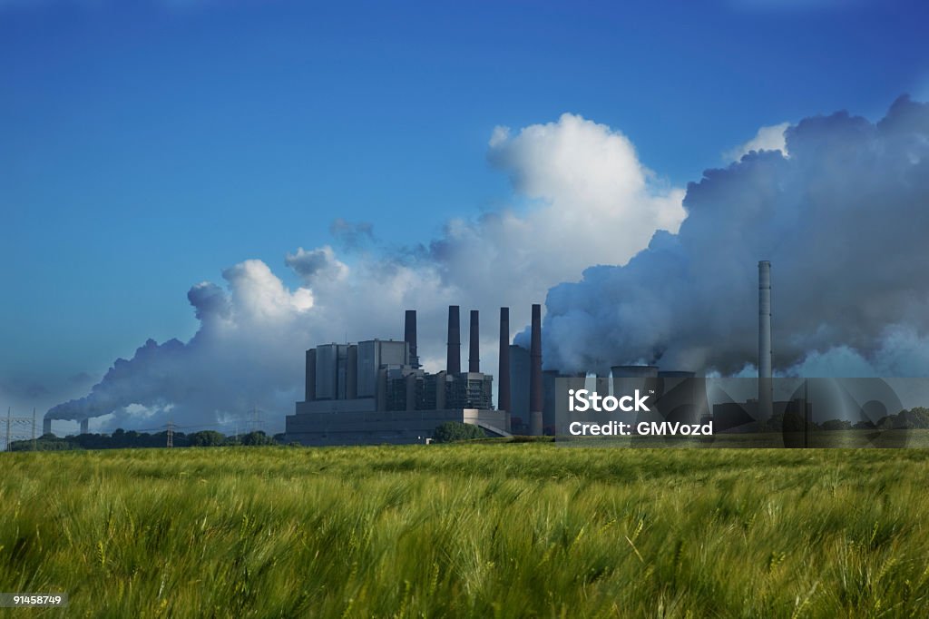 Poluição Central Elétrica - Royalty-free Acidente Natural Foto de stock