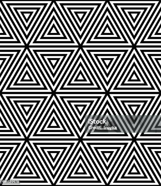 Seamless Triangles Pattern Geometric Texture Stock Illustration ...