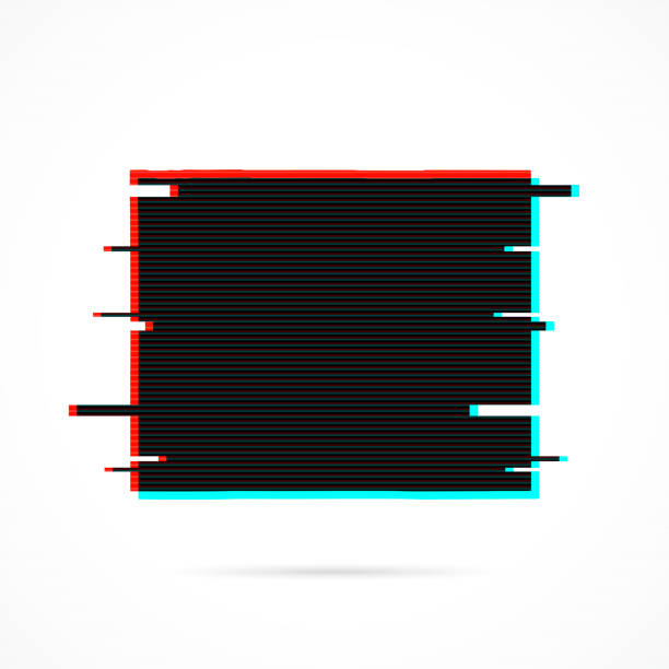 Wyoming map in distorted glitch style. Modern trendy effect Map of Wyoming with a distorted glitch effect (red and blue) isolated on white background. Modern and trendy style. Vector Illustration (EPS10, well layered and grouped). Easy to edit, manipulate, resize or colorize. Please do not hesitate to contact me if you have any questions, or need to customise the illustration. http://www.istockphoto.com/portfolio/bgblue/ tv glitch stock illustrations